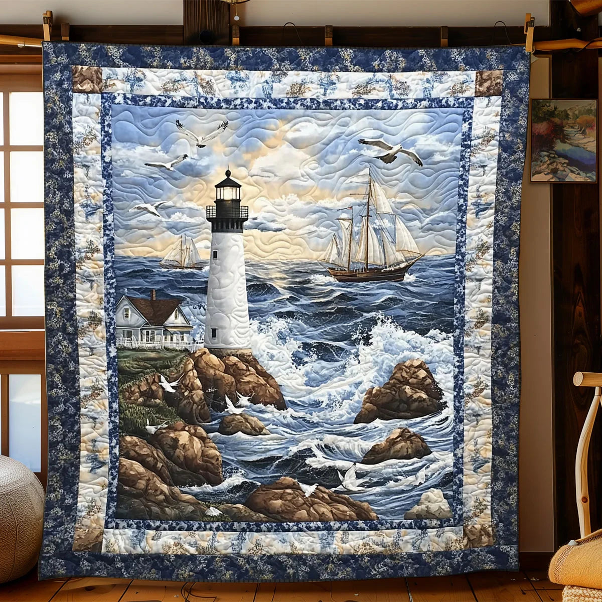 Lighthouse Quilt Blanket