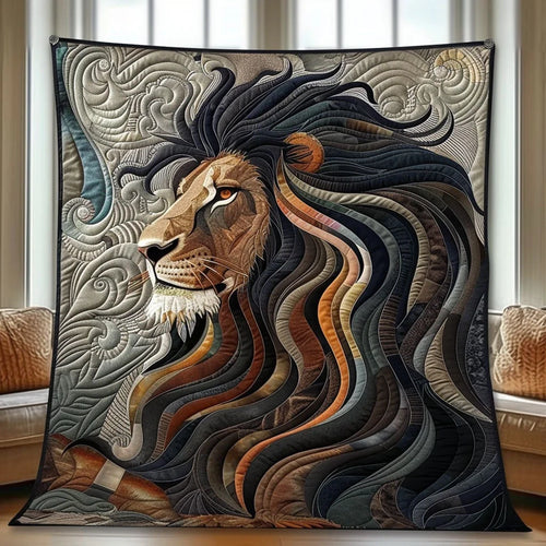 Lion Sovereign Quilt Blanket