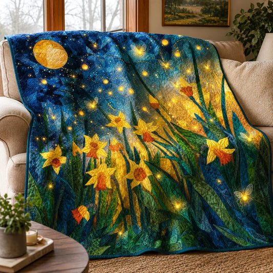 Little Lights Quilt Blanket - Quilted Blanket by OtterMia