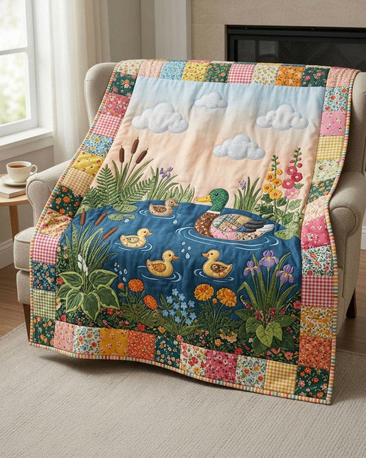 Little Waddles Quilt Blanket - Quilted Blanket by OtterMia