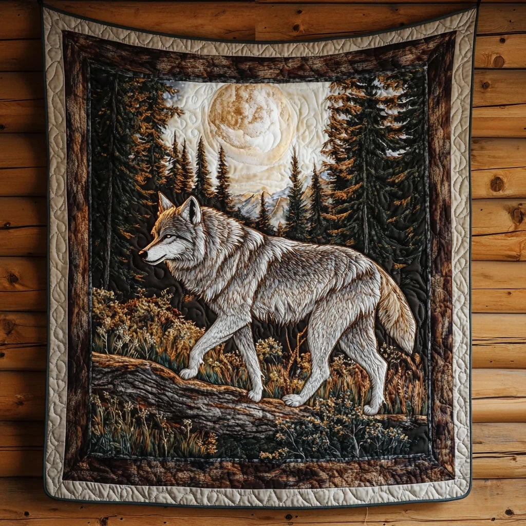 Lone Wolf Quilt Blanket
