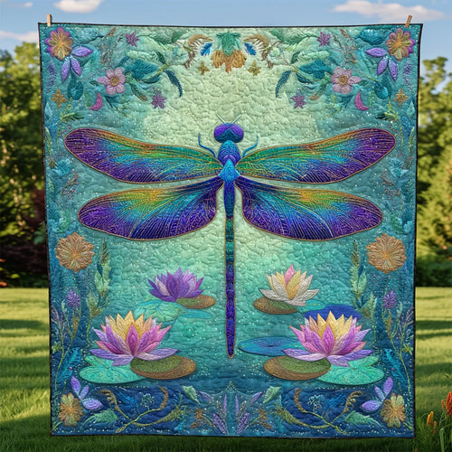 Lotus Spirit Quilt Blanket
