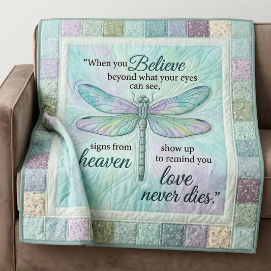 Love Never Dies Quilt Blanket