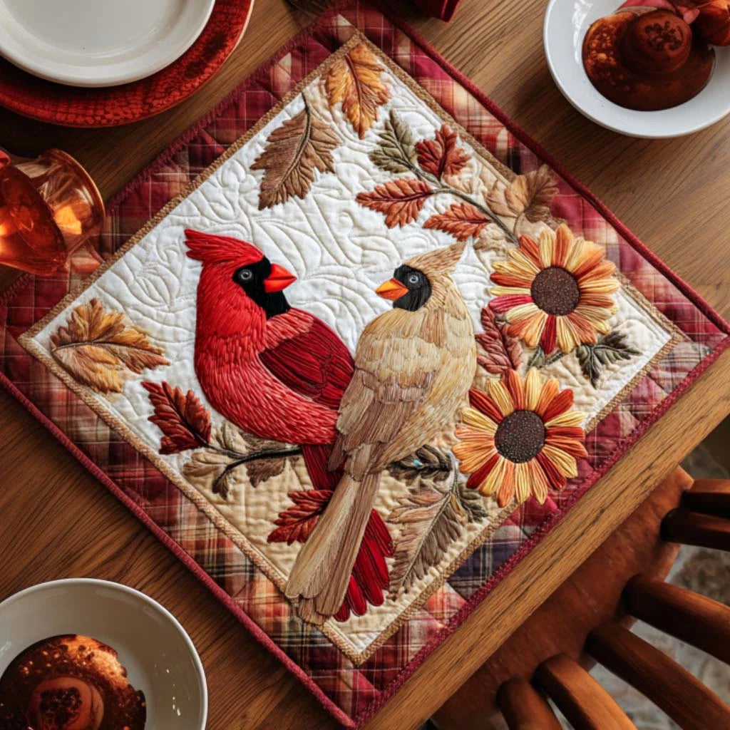 Love Perch Quilted Table Topper