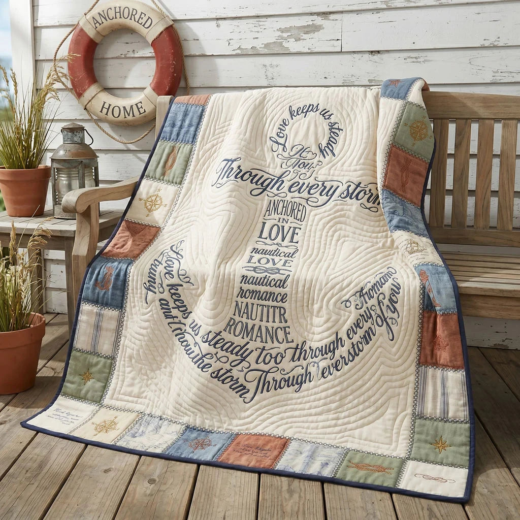 Love Weathers Every Storm Quilt Blanket