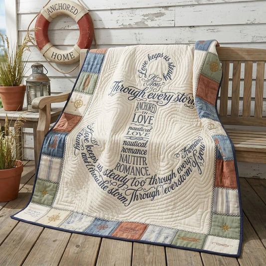 Love Weathers Every Storm Quilt Blanket