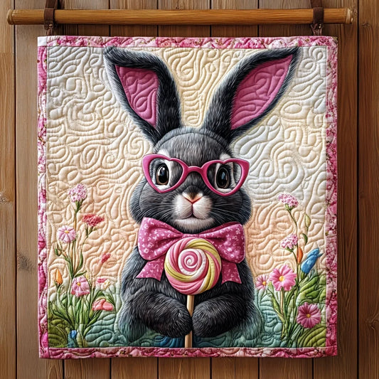 Lovely Black Rabbit Quilt Blanket