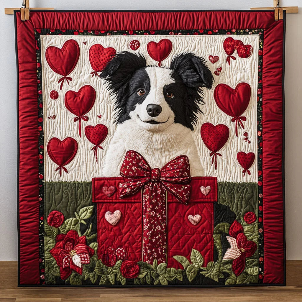Loving Collie Quilt Blanket