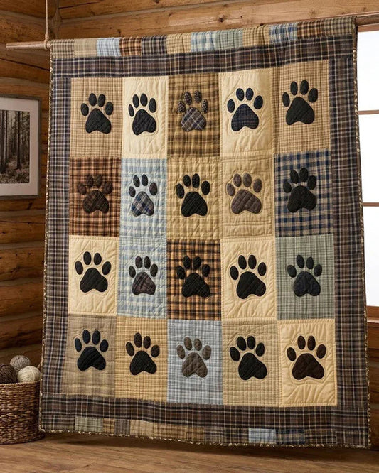 Loyal Tracks Quilt Blanket - Quilted Blanket by OtterMia