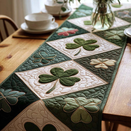 Lucky Clover Quilted Table Runner