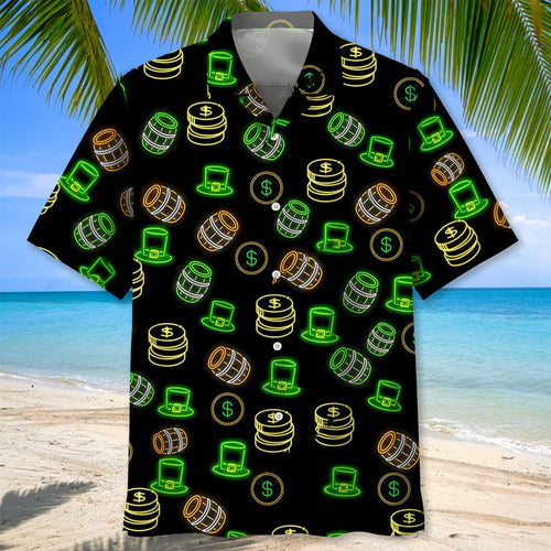 Lucky Neon Green St Patrick Day Hawaiian Shirt