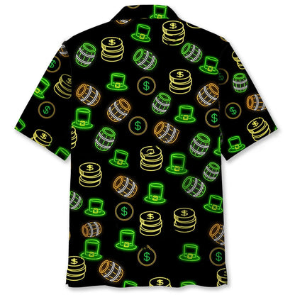 Lucky Neon Green St Patrick Day Hawaiian Shirt