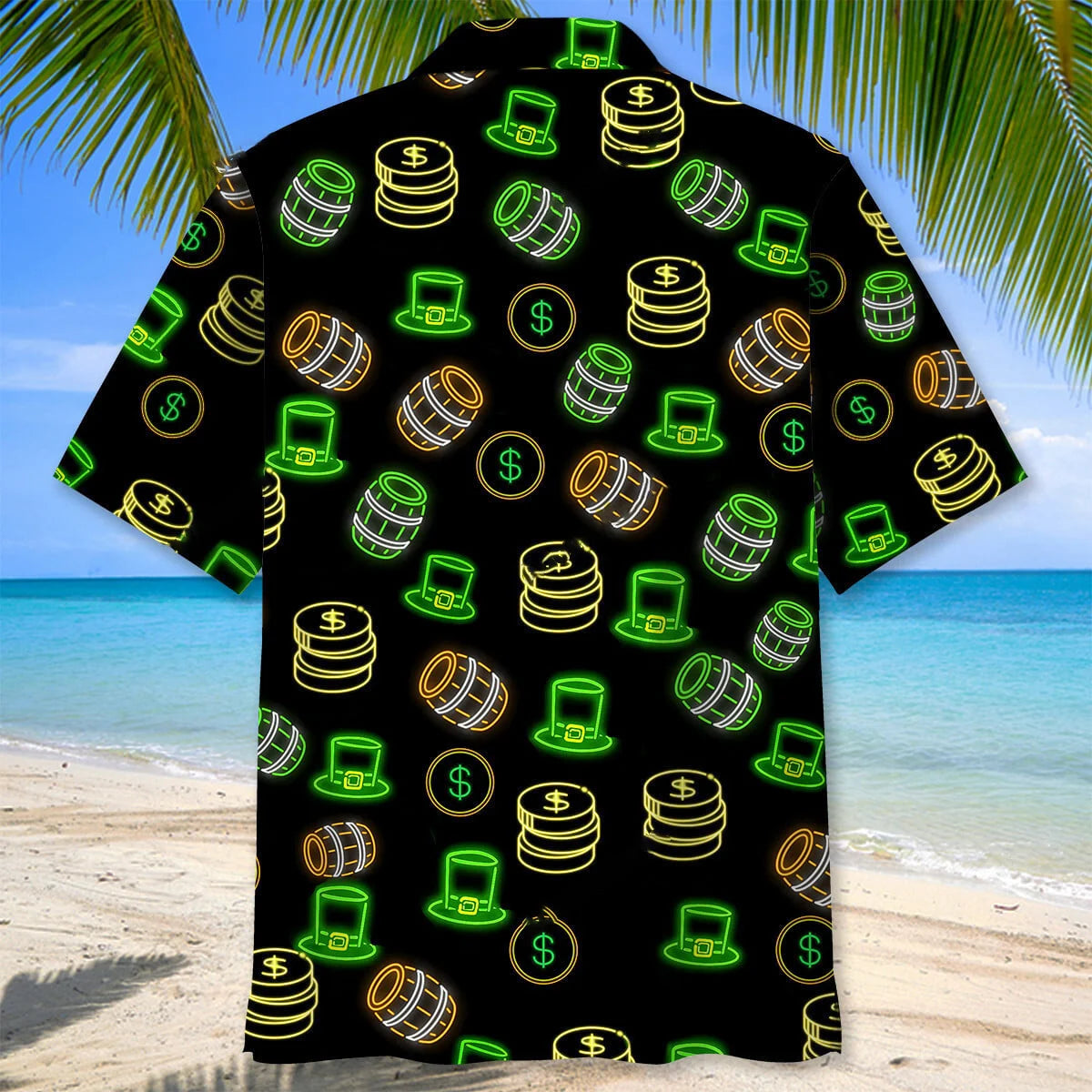 Lucky Neon Green St Patrick Day Hawaiian Shirt