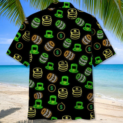 Lucky Neon Green St Patrick Day Hawaiian Shirt