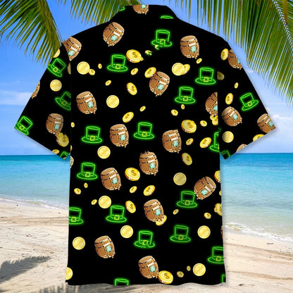 Lucky Neon Irish St Patrick Day Hawaiian Shirt