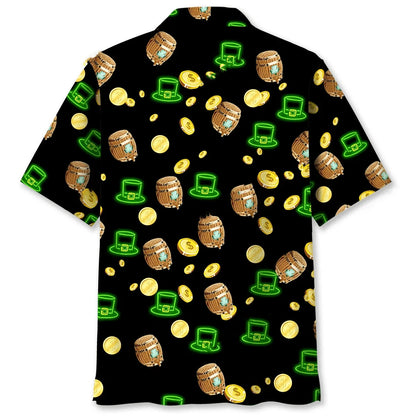 Lucky Neon Irish St Patrick Day Hawaiian Shirt