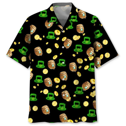 Lucky Neon Irish St Patrick Day Hawaiian Shirt