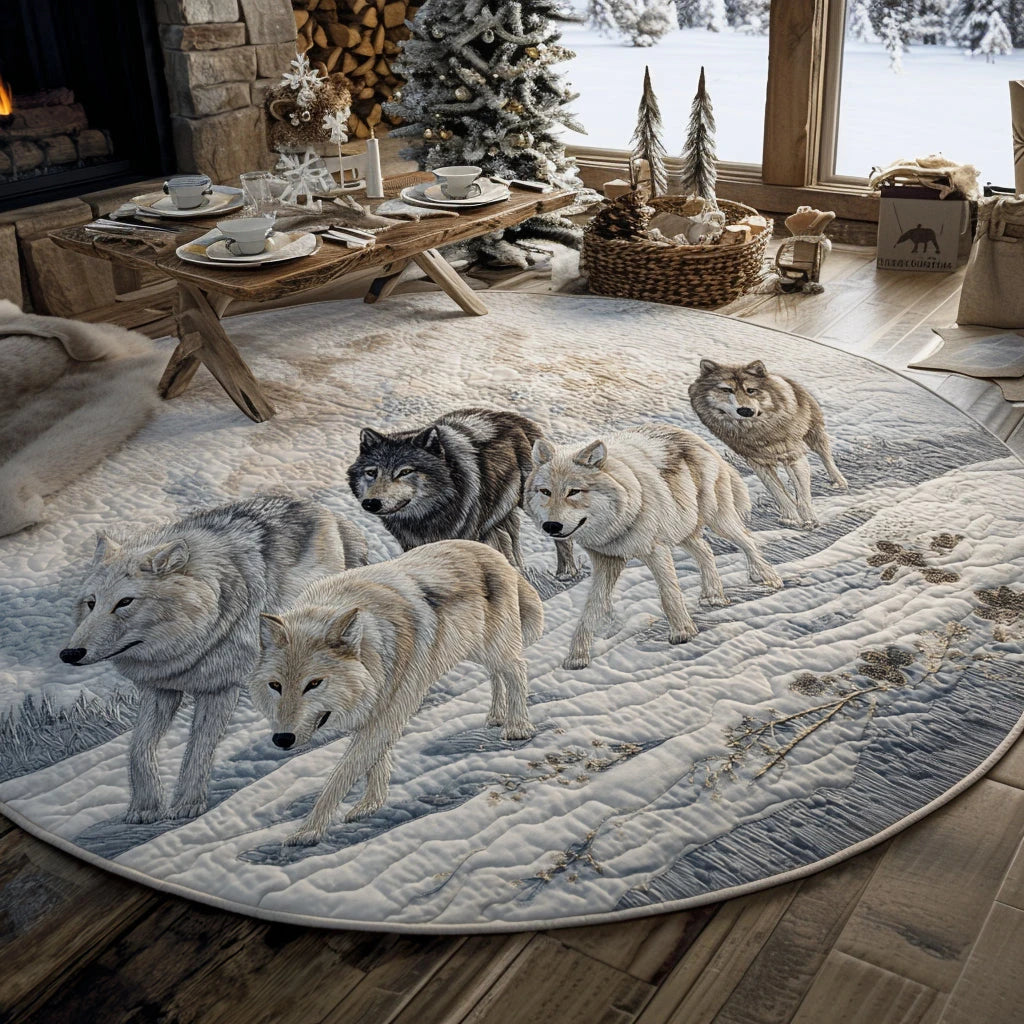 Lunar Alpha Quilted Round Mat