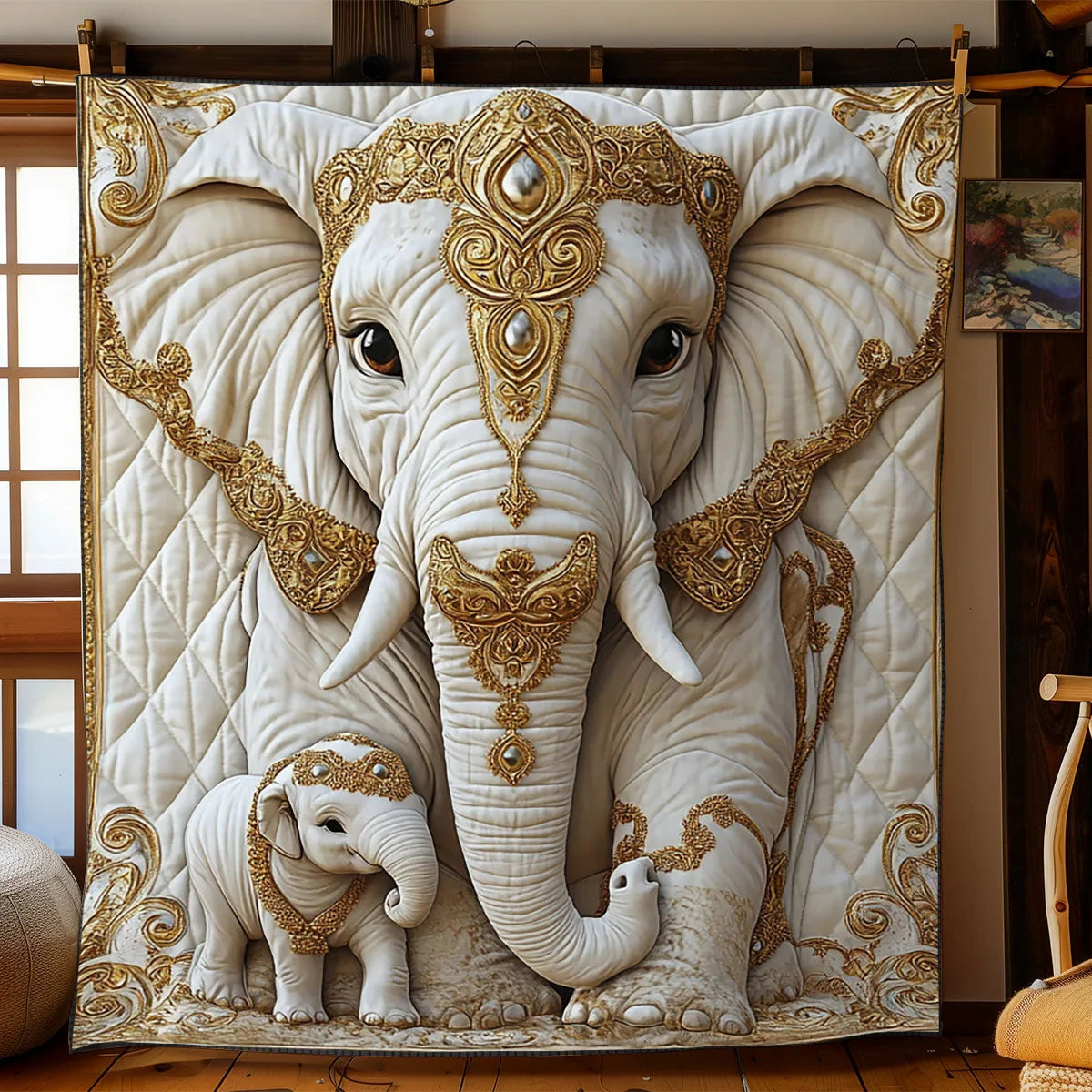 Luxurious Elephant Quilt Blanket