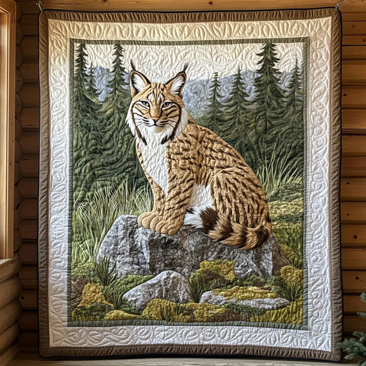 Lynx Gaze Quilt Blanket