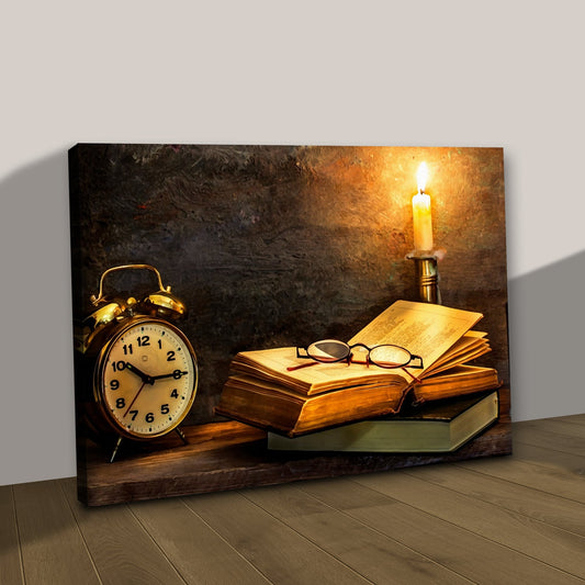 Decor Elements Book Vintage Canvas Wall Art