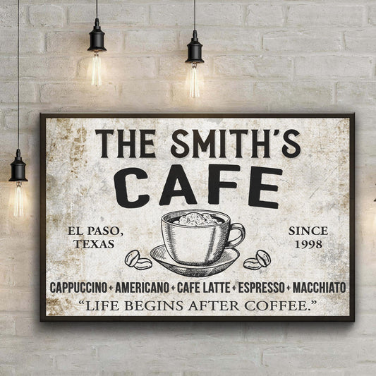 Cafe Sign IV - canvas