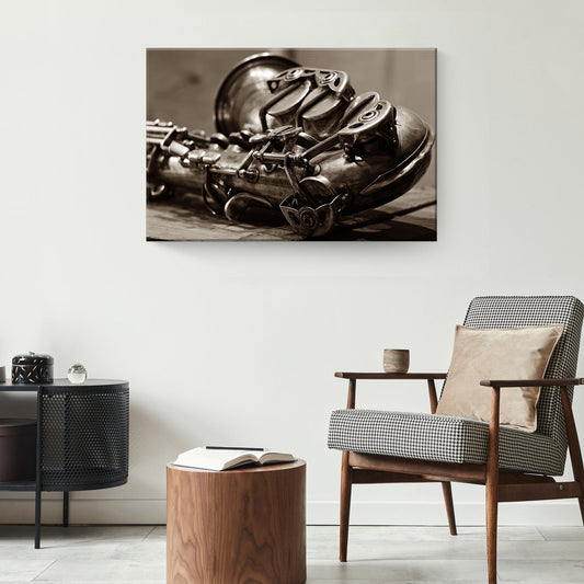 Saxophone Sepia Canvas Wall Art