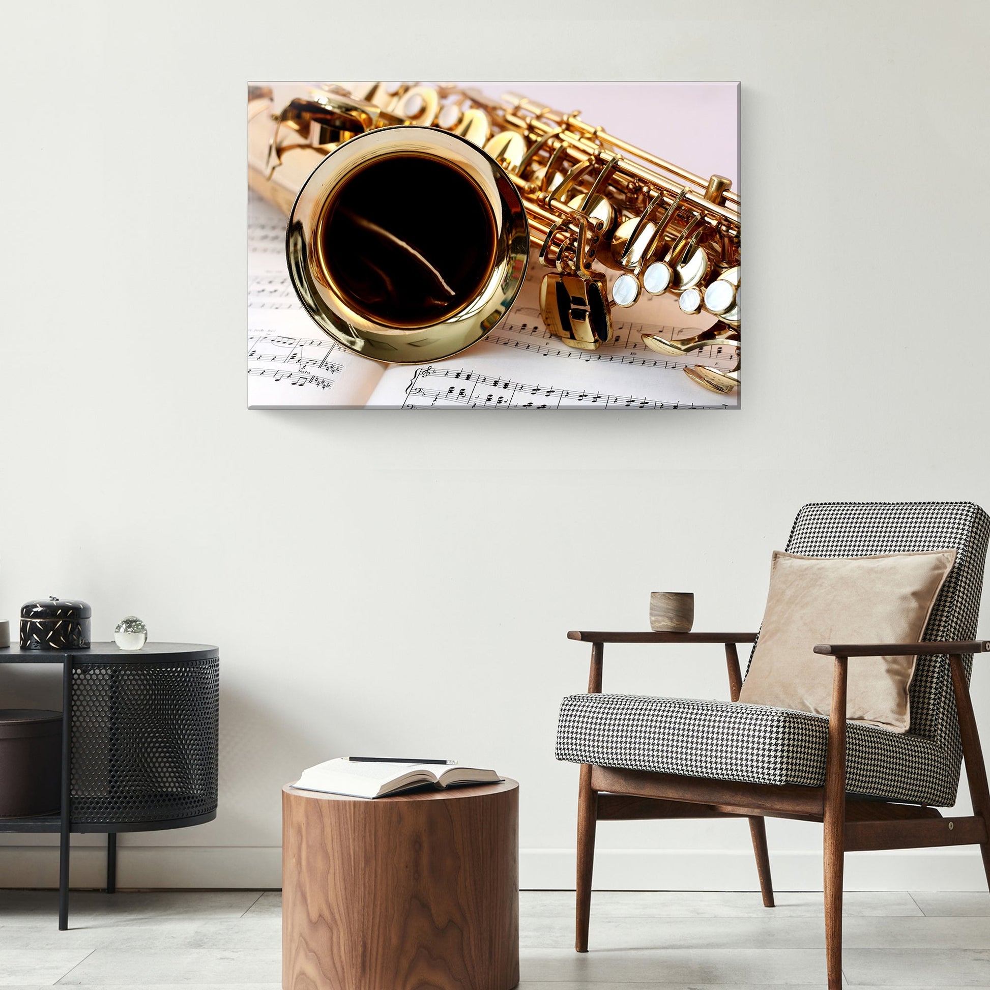 Saxophone Up Close Canvas Wall Art