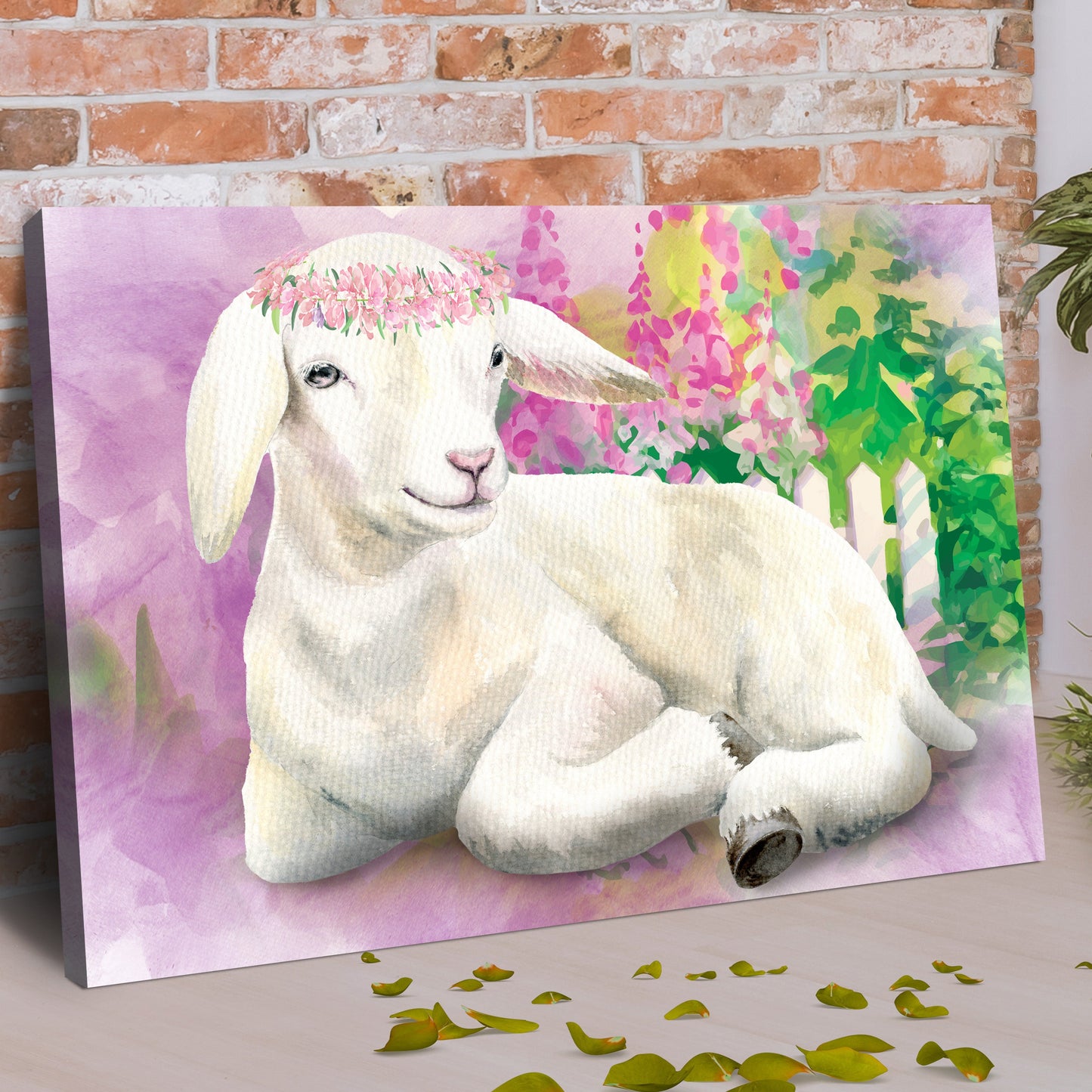 Sitting Pretty Baby Goat Canvas Wall Art
