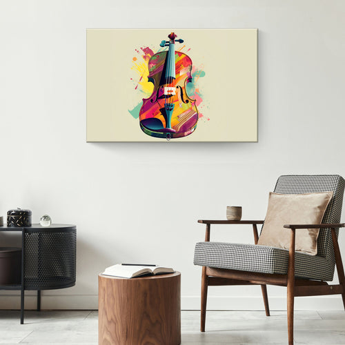 Violin Retro Canvas Wall Art