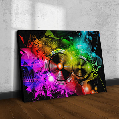 Music Equipment Speakers Abstract  Canvas Wall Art