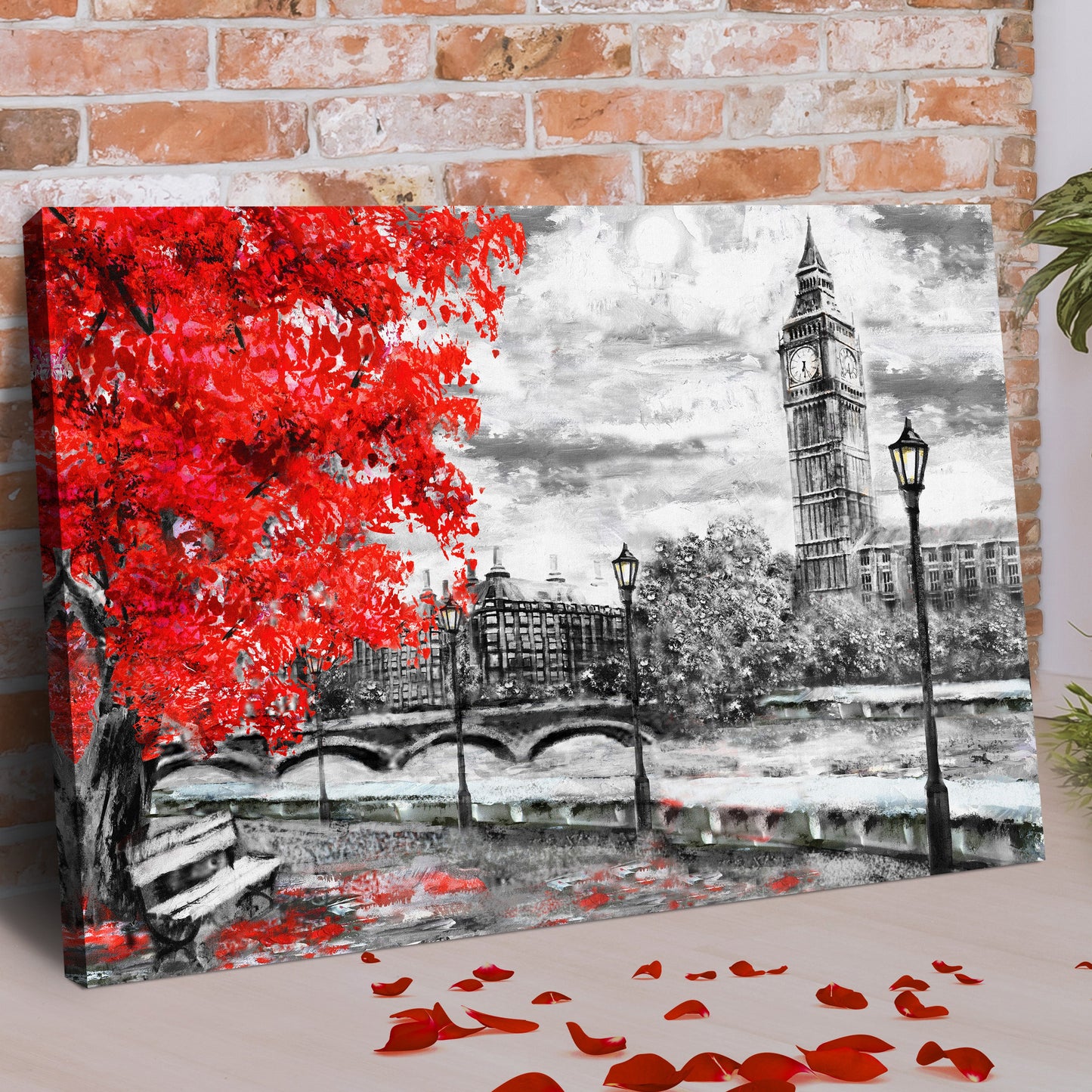 Stunning Red Autumn Tree Canvas Wall Art
