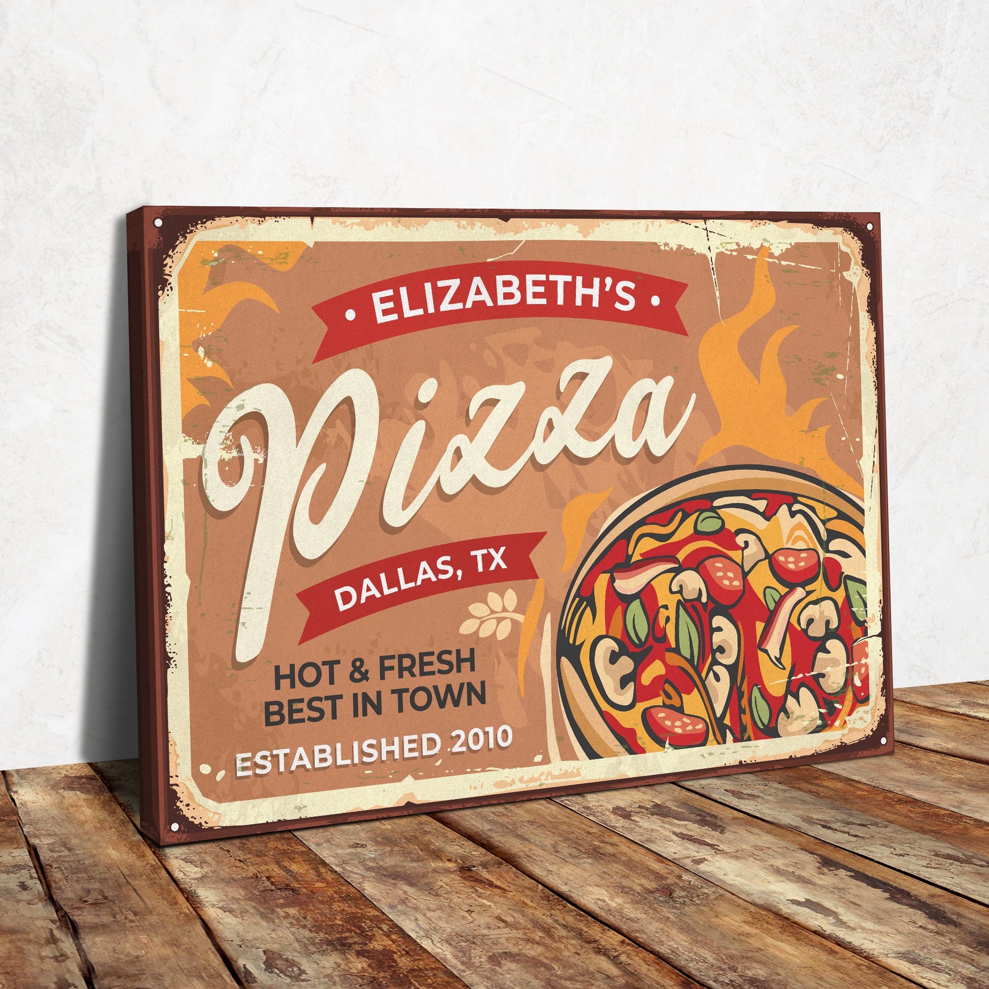 Pizza Sign II - canvas
