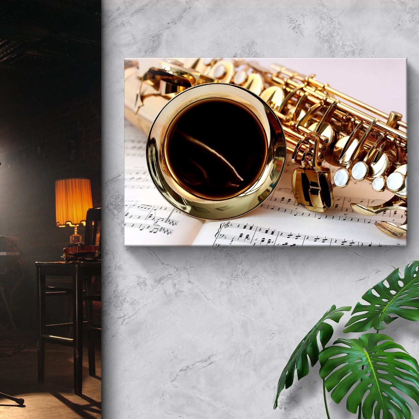 Saxophone Up Close Canvas Wall Art