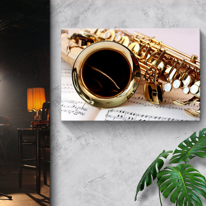 Saxophone Up Close Canvas Wall Art