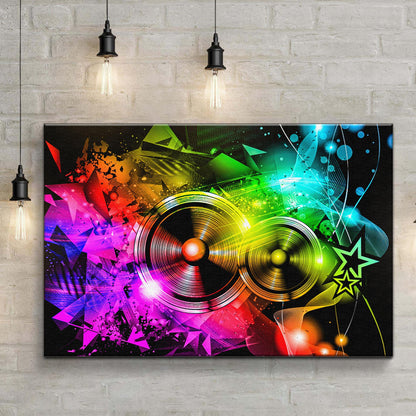 Music Equipment Speakers Abstract  Canvas Wall Art