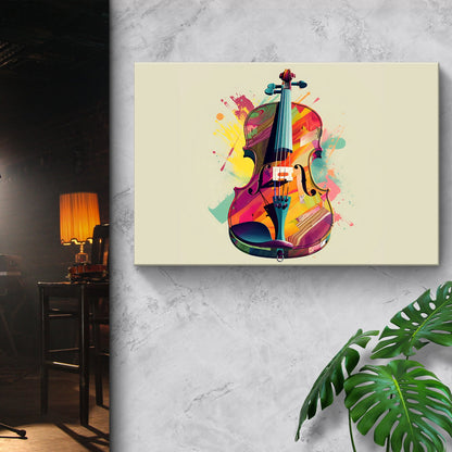 Violin Retro Canvas Wall Art