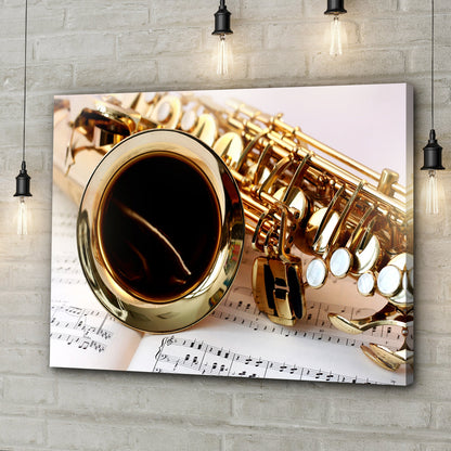 Saxophone Up Close Canvas Wall Art