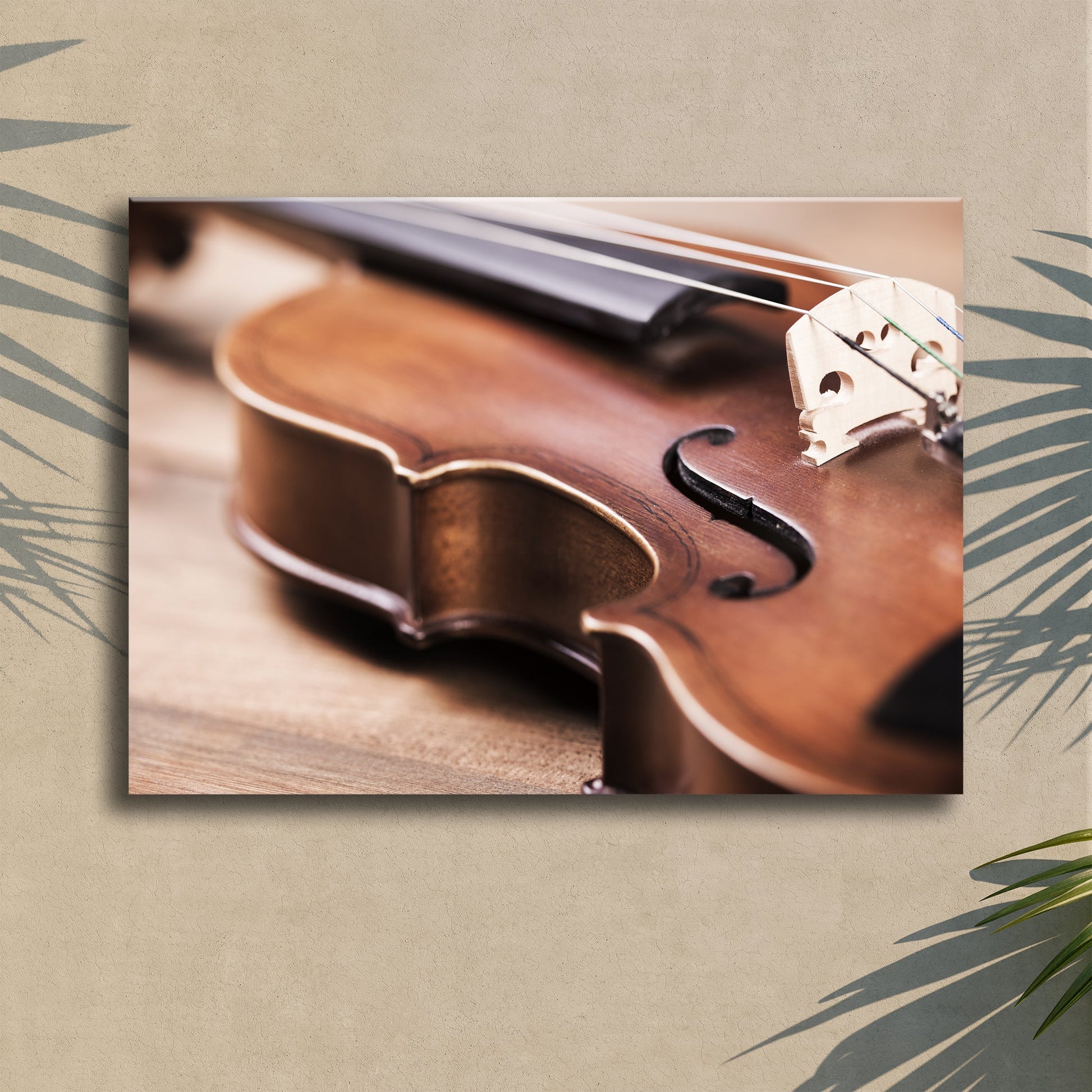 Violin Up Close Canvas Wall Art