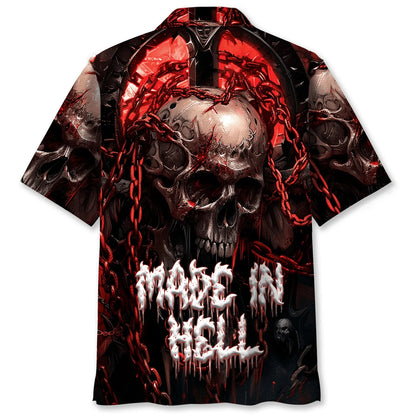 Made in Hell Monster Skull Hawaiian Shirt