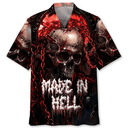 Made in Hell Monster Skull Hawaiian Shirt