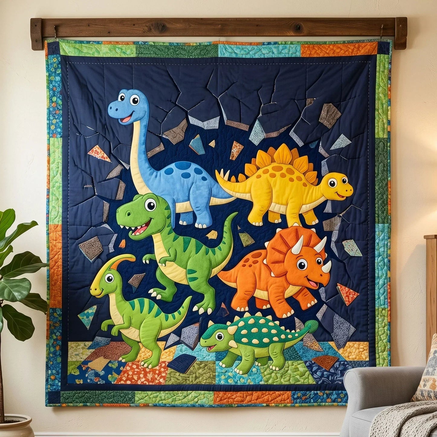 Magic Monsters Quilt Blanket - Quilted Blanket by OtterMia