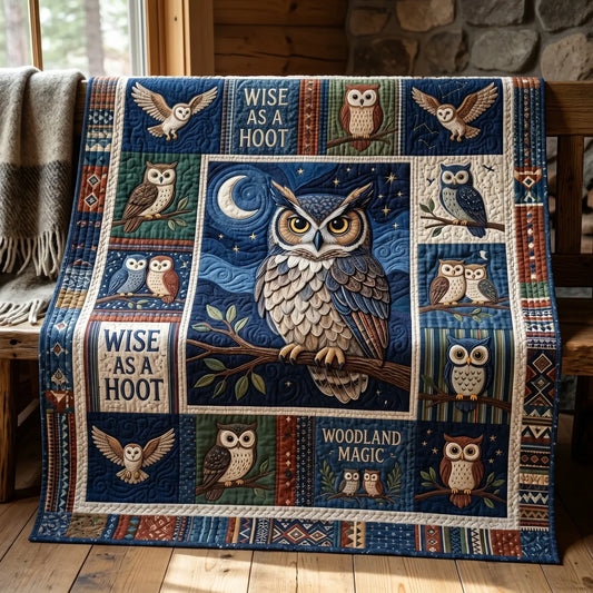 Magic Owl Quilt Blanket