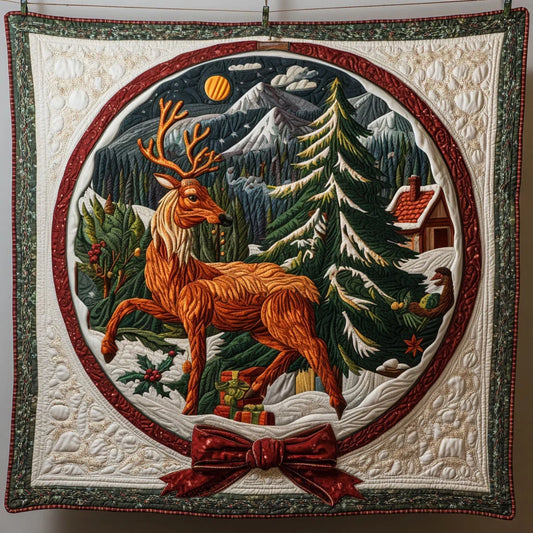 Magical Christmas Ornament Quilt Blanket