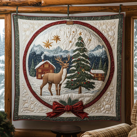 Magical Christmas Ornament Quilt Blanket