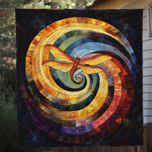 Magical Dragonfly Transformation Quilt Blanket