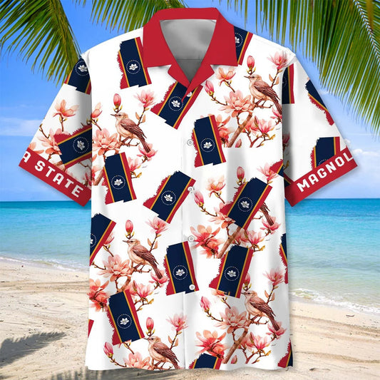 Magnolia State Proud Hawaiian Shirt - S - hawaiian shirt