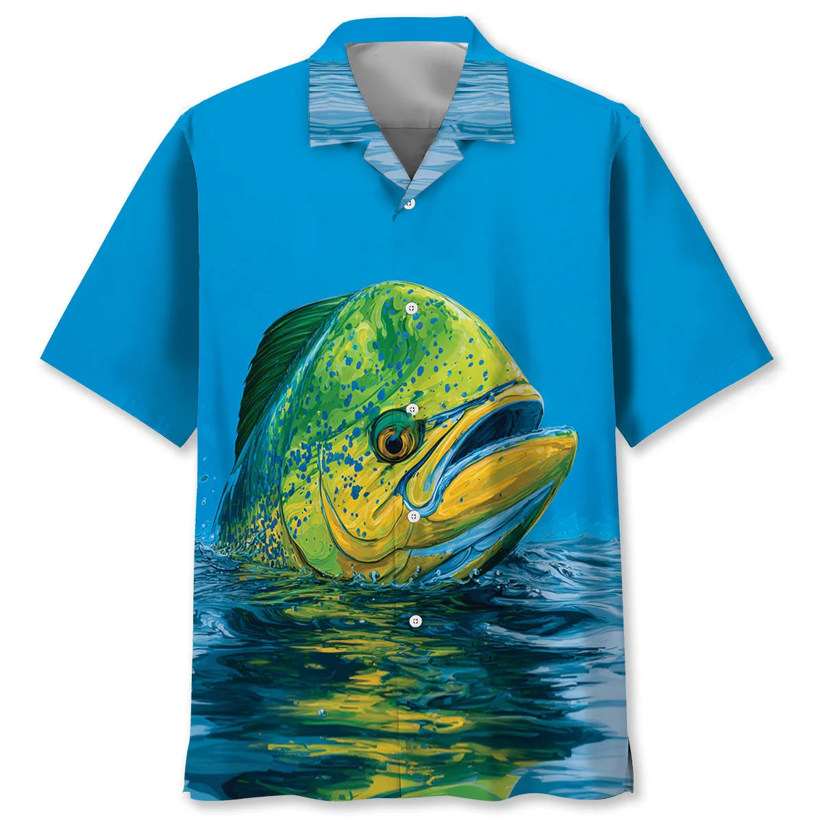 Mahi Mahi Blue Art Hawaiian Shirt