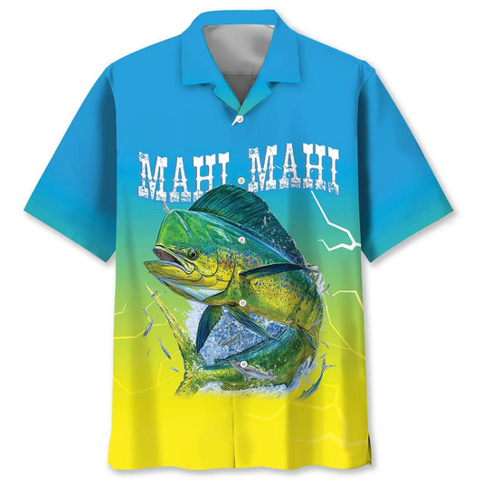 Mahi Mahi Fish Thunder Hawaiian Shirt - S - hawaiian shirt