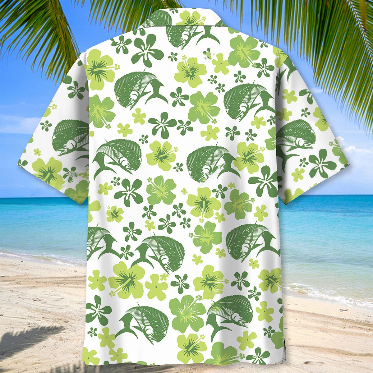 Mahi Mahi Hibiscus Hawaiian Shirt